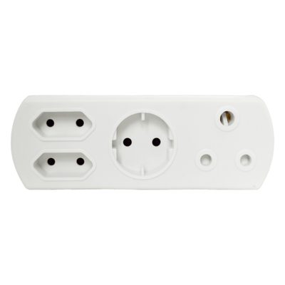 3 Pin 2 X Euro Schuko Adaptor