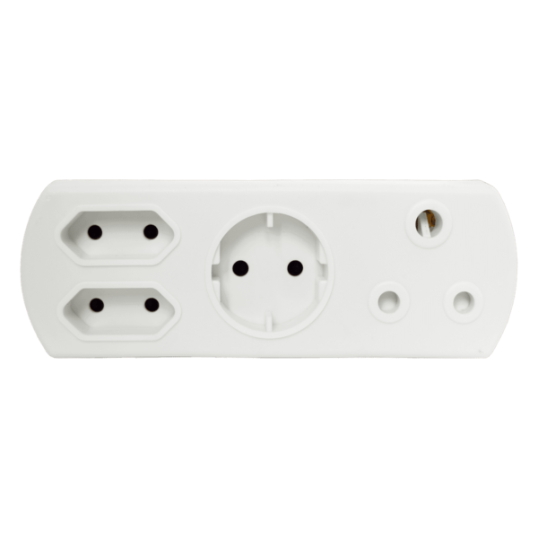 3 Pin 2 X Euro Schuko Adaptor