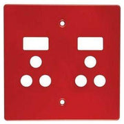 Crabtree Dedicated Dbl Plug Cov 4X4 Red