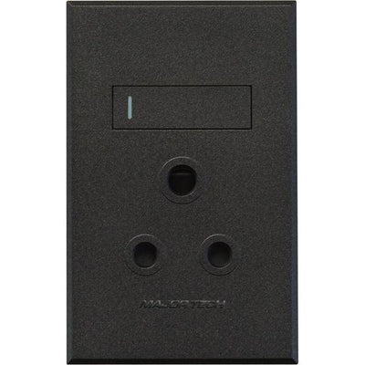 Veti 3 2X4 Single Plug Socket Graphite