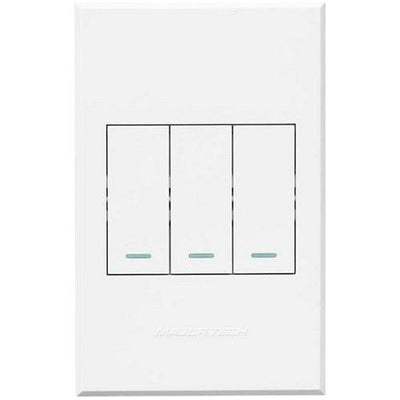 Veti 3 Light Switch 3L 1xBP 2x2Way White