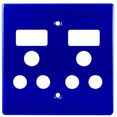 Crabtree Dedicated Dbl Plug Cov 4X4 Blue