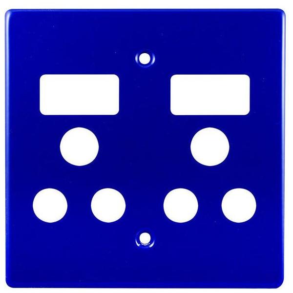 Crabtree Dedicated Dbl Plug Cov 4X4 Blue