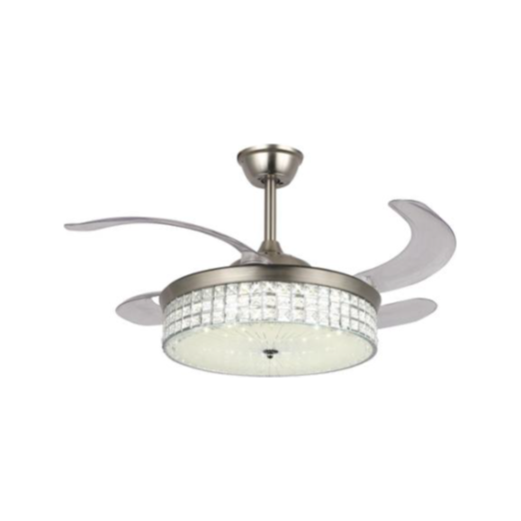Ceiling Fan 1 Tier Retractable Crystals