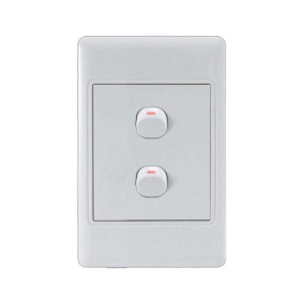 Ausma 2 Lever Light Switch White