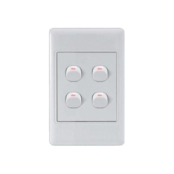 Ausma 4 Lever Light Switch White