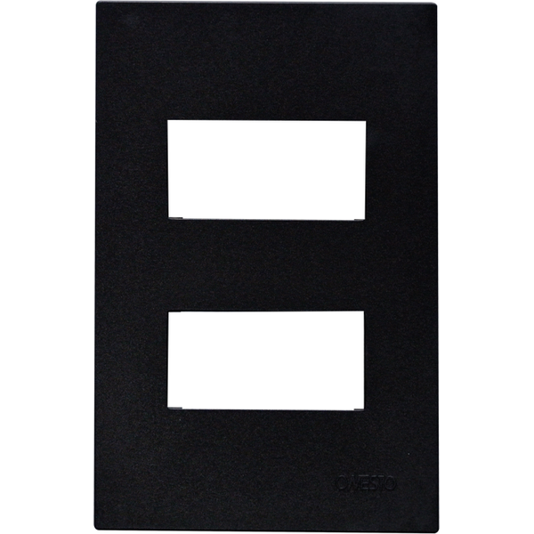Light Switch GridCover 4x2 2L Blk Matrix
