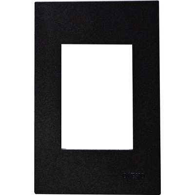 Light Switch GridCover 4x2 3L Blk Matrix