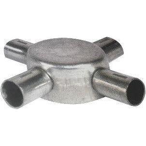 20mm 4 Way Galvanised Bosal Round Box