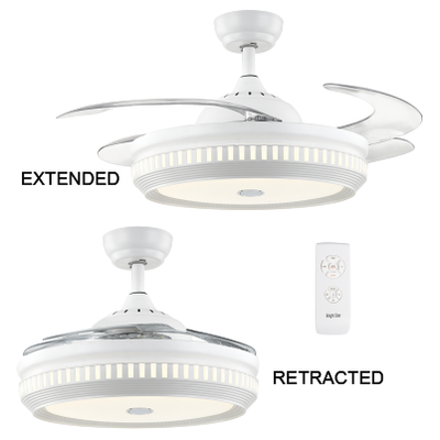 Retractable Ceiling Fan with Blutetooth