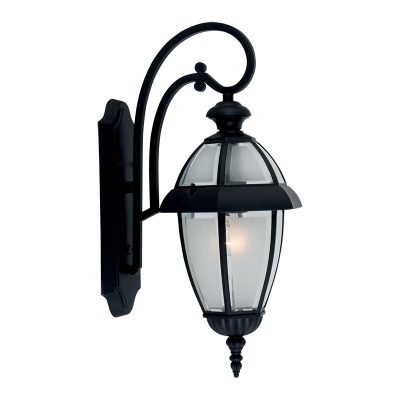 6 Panel Patterned Black Lantern