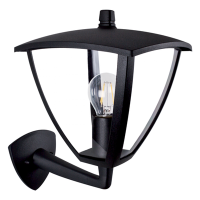 4 Panel Black Wall Lantern