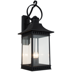 Patterned Black Down Facing Lantern