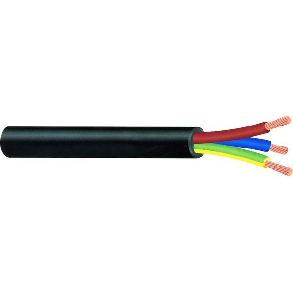 0.5mmx3 Core Cabtyre Cable Black