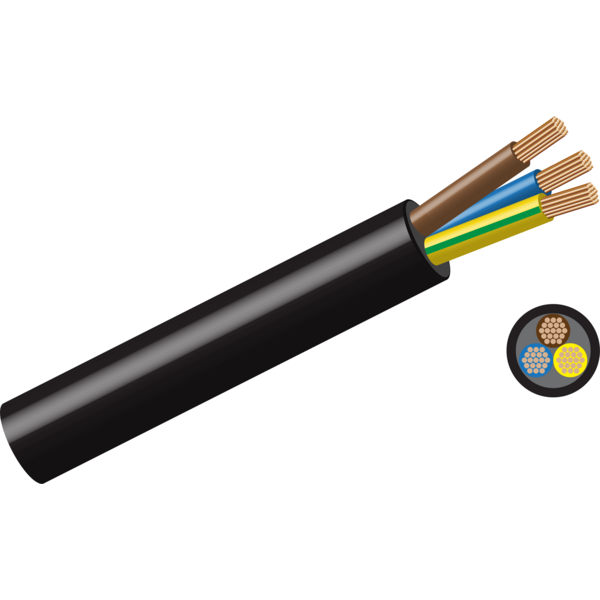 4.0mmx4 Core Cabtyre Cable Black