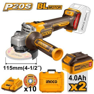 Cordless Grinder Kit 2x4HBatt 1x2AH