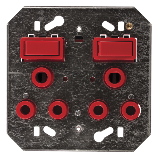Crabtree Dedicated Double Plug 4X4 Red