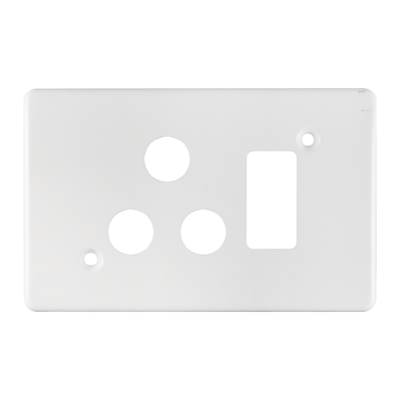 Crabtree Single Plug Cover 2X4 White