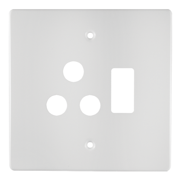 Crabtree Single Plug Cover 4X4 White