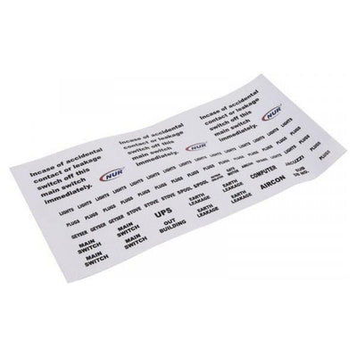 Distribution Board Label Sheet