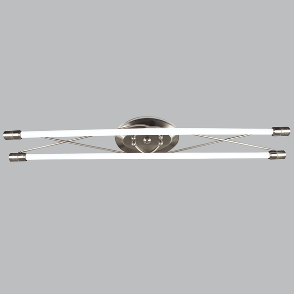 Satin Chrome Double Light Fitting 4ft