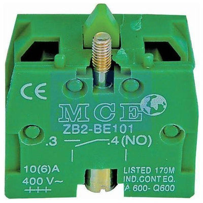 Green Auxiliary Contact Block N/O