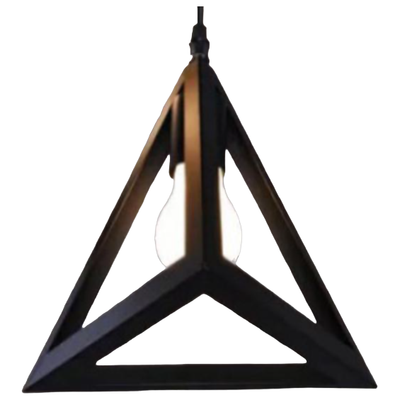 Pendant Triangle Black 1xE27 Bulb