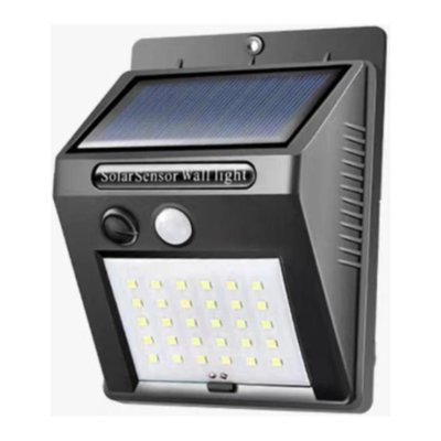 Solar Led Wall Light Black