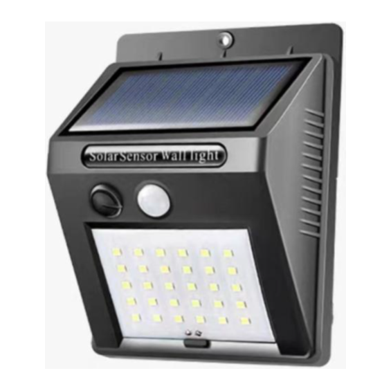 Solar Led Wall Light Black