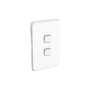 Iconic 2 Lever Light Switch White