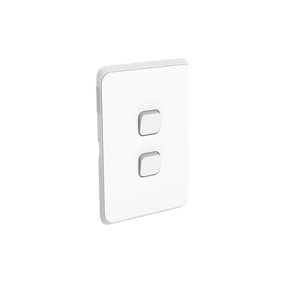 Iconic 2 Lever Light Switch White