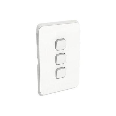 Iconic 3 Lever Light Switch White