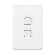 Iconic 2 Lever Light Switch White