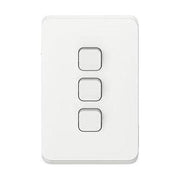 Iconic 3 Lever Light Switch White