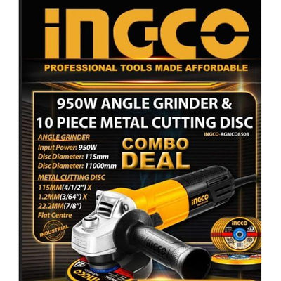 Grinder 950W & 10 Cutting Disk Combo