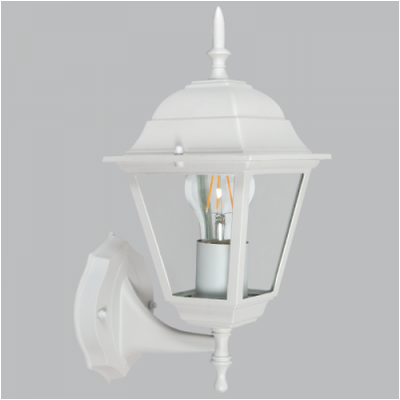 4 Panel Up Facing White Lantern