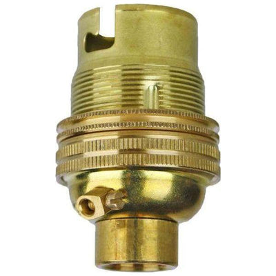 Lamp Holder Brass - B22 Lamp 10mm