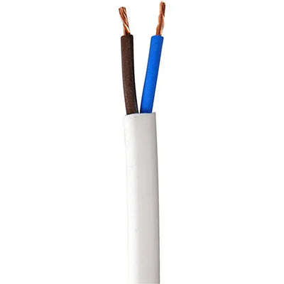 Mains Wire 0.5mm 2 Core White