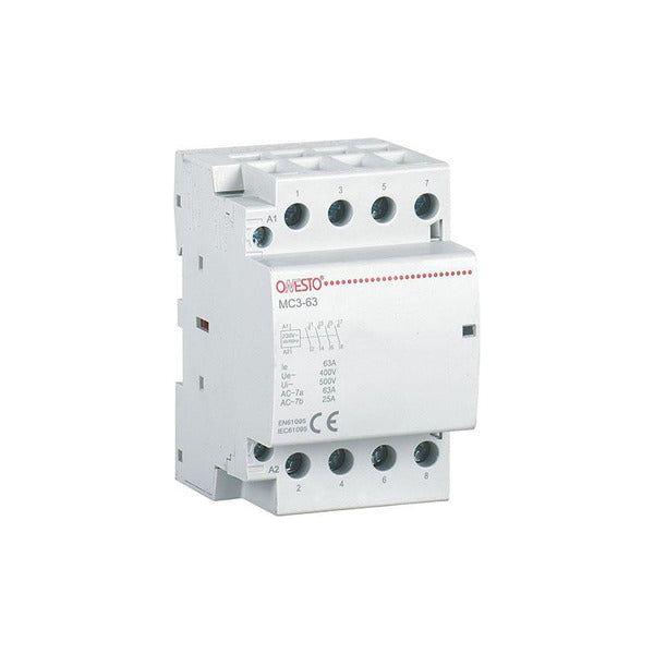 25A Modular Din Rail Contactor 4 Pole