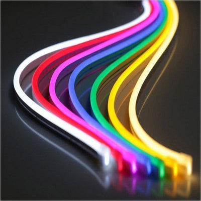 LED Neon Strip Light Blue Half Round