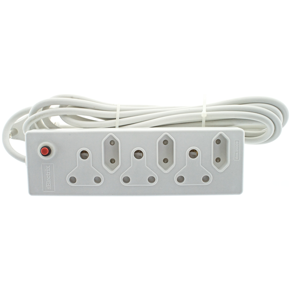 ZAP Multiplug 6 Way Unswitched + 5M Cord