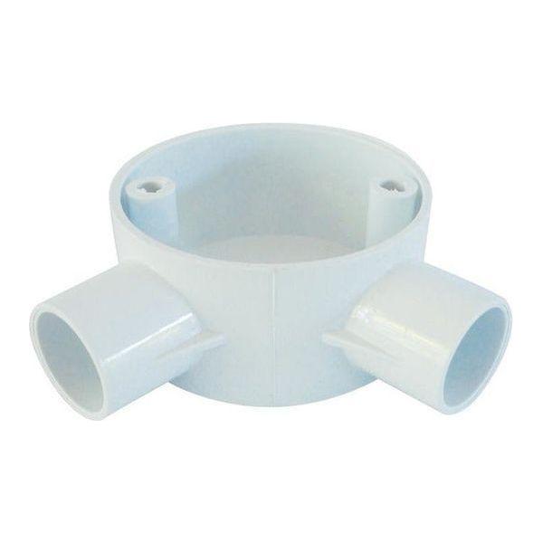 2 Way 90 Degree 20mm PVC Conduit Box