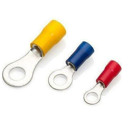 Insulated Ring Crimp Terminal Red 10PK