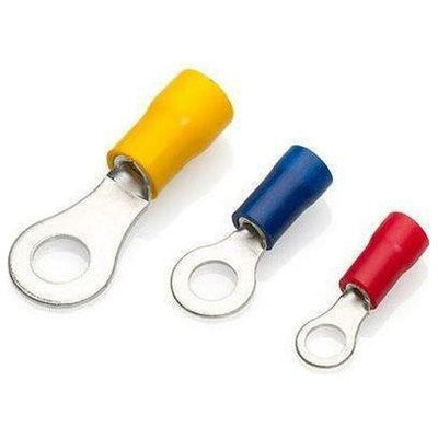 Insulated Ring Crimp Terminal Yellow 10P