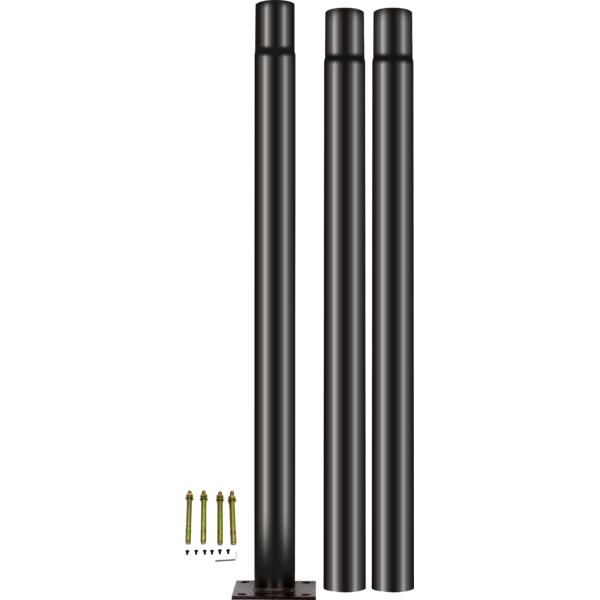 Led Garden Solar Light Pole UFO 3m Blk