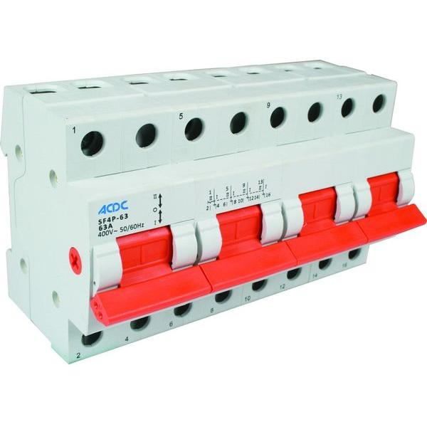 Din Changeover Switch 4P 100A