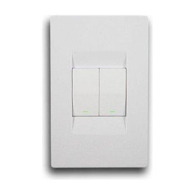 Topaz 2 Lever Light Switch White