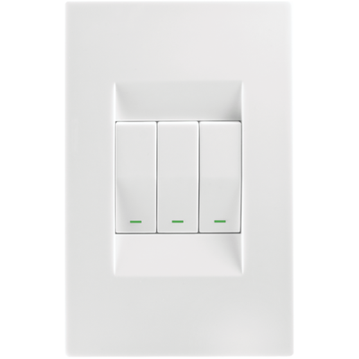 Topaz 3 Lever Light Switch White