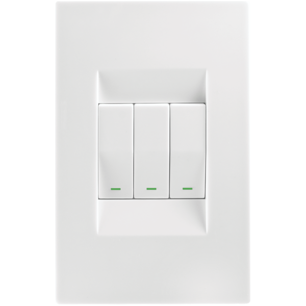 Topaz 3 Lever Light Switch White