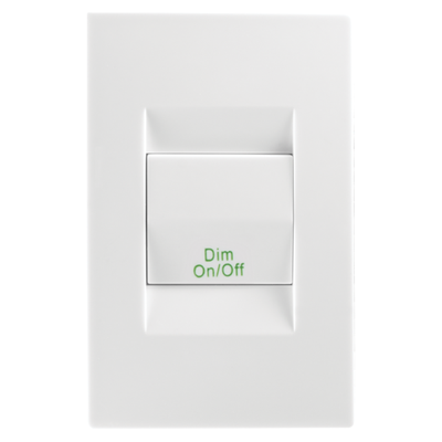 Topaz 1 Lever Dimmer Light Switch White